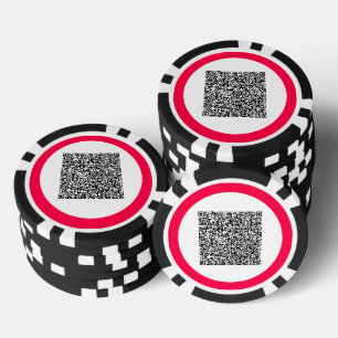 Custom QR Code Scan Info Personalized Poker Chips