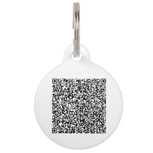 Custom QR Code Scan Info Pet ID Tag Example