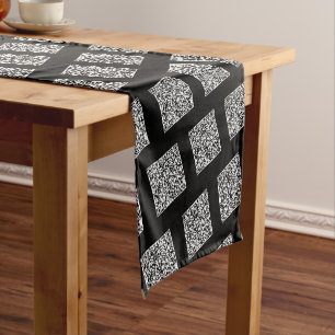 Custom QR Code Scan Info Table Runner Choose Colou