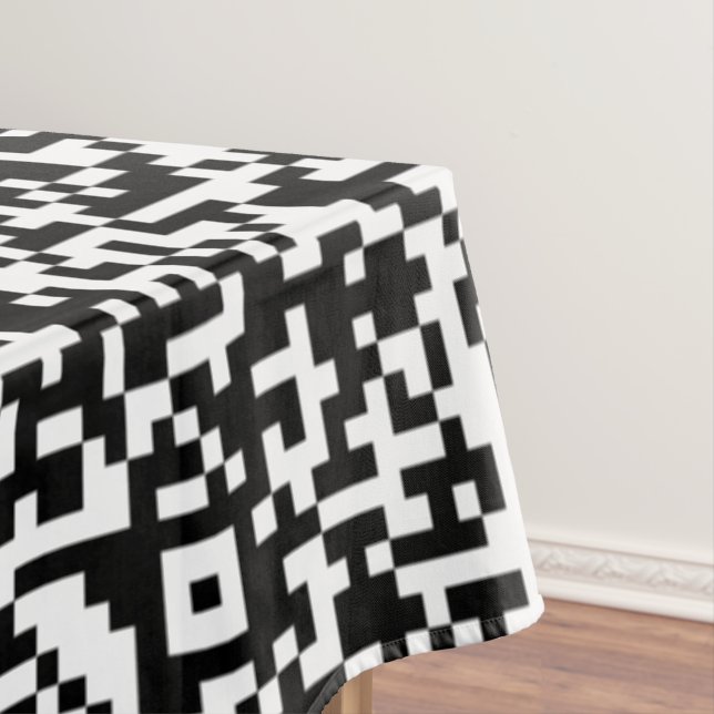 Custom QR Code Scan Info Tablecloth - Choose Colou (In Situ)