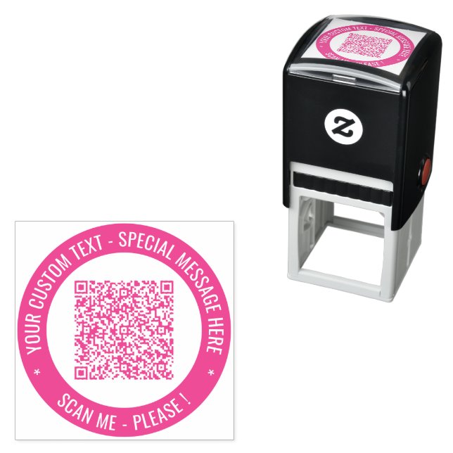 Custom QR Code Scan Info Text and Colours Stamp (In Situ)
