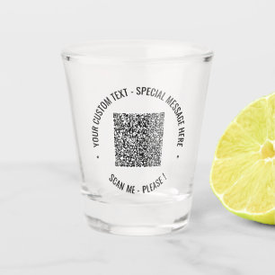 Custom QR Code Scan Info Text Colours Shot Glass