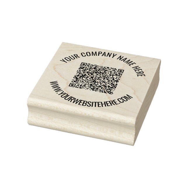 Custom QR Code Scan Info Text Personalised Stamp (Stamp)