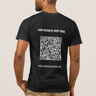 Custom QR Code Scan Info Text T-Shirt Choose Colou