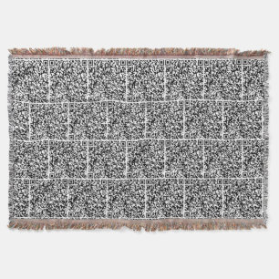 Custom QR Code Scan Info Throw Blanket