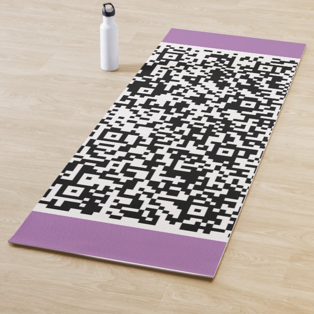 Custom QR Code Scan Info Yoga Mat - Choose Colours (In Situ)