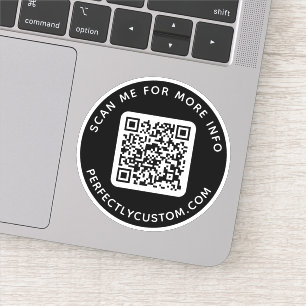Custom QR code Scan me for more info black