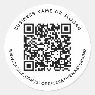 Custom QR Code Small Business Promotional Sticker