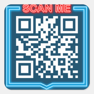 Custom QR Code Square Sticker