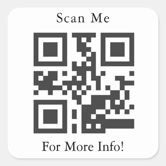 Custom QR Code Square Sticker (Front)