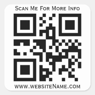 Custom QR Code  Square Sticker