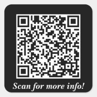 Custom QR Code Square Stickers