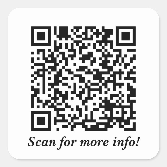 Custom QR Code Square Stickers (Front)