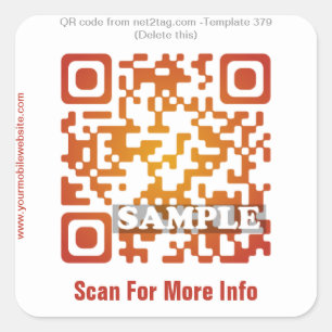 Custom QR code sticker (QR code template #379)