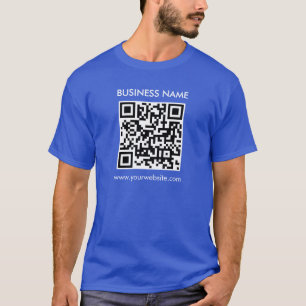 Custom QR Code Template Mens Deep Royal Blue T-Shirt