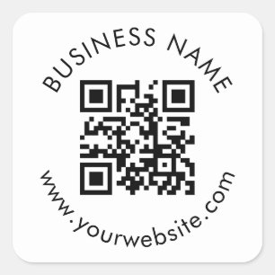 Custom QR Code Template Square Sticker