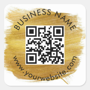 Custom QR Code Template Square Sticker