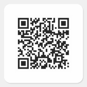 Custom QR Code Template Square Sticker