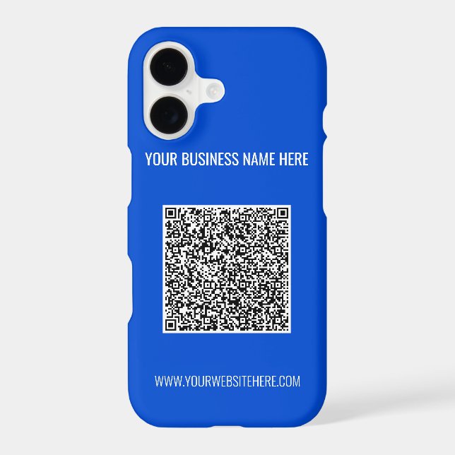 Custom QR Code Text and Colour iPhone Case Templat (Back)