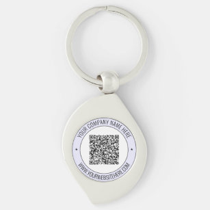 Custom QR Code Text and Colour Promotional Keychai Key Ring
