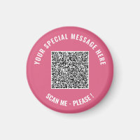Custom QR Code Text and Colours Magnet Template