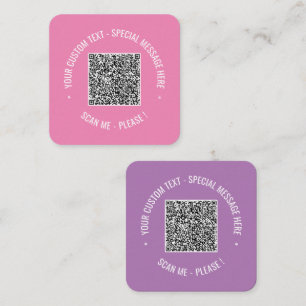 Custom QR Code Text Colour Business Card Template