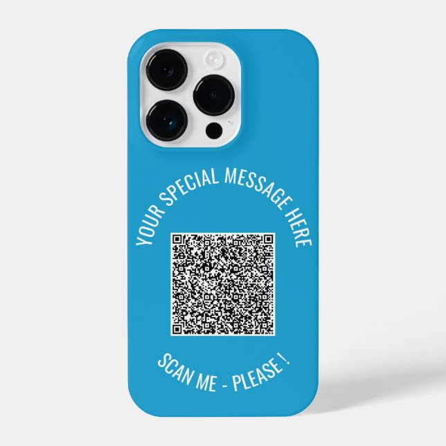 Custom QR Code Text Special Message Your Colours iPhone Case (Back)