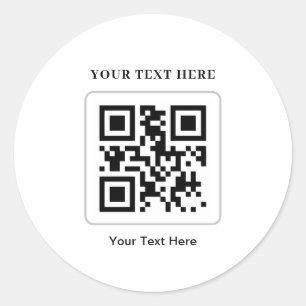 custom QR code to a wedding website  Classic Round Sticker