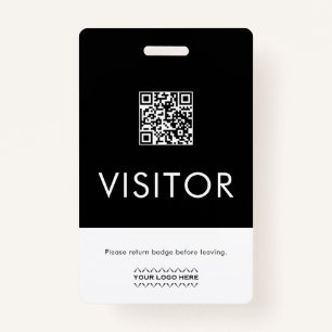 Custom QR Code Visitor Badge ID Badge