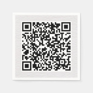 Custom QR Code Website Link Cocktail Napkin