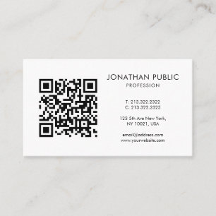 Custom QR Code Your Logo Here Barcode Modern Business Card