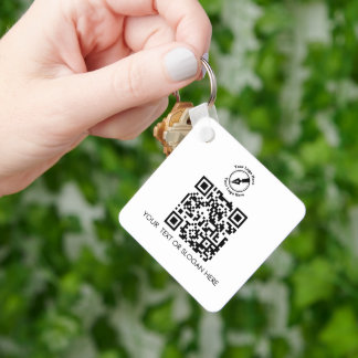 Custom QR Customer Gift Marketing Notary Logo  Key Ring