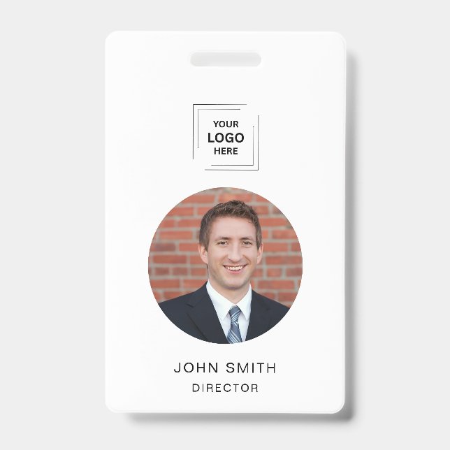 Custom QR Employee Identity Access Design ID Badge (Front)