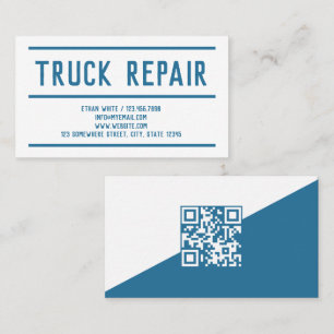 Custom QR Truck Repair Business Card