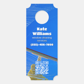 Custom QR Window Cleaning Door Hanger
