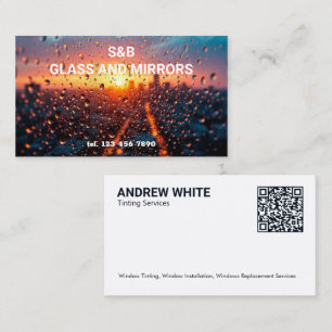 Custom QR Window Tinting Business Card