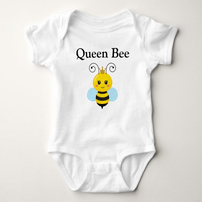 Custom Queen Bee Baby Jersey Bodysuit (Front)