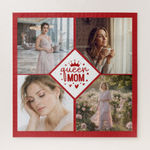 Custom Queen Mum Photo Collage Keepsake Jigsaw Puzzle