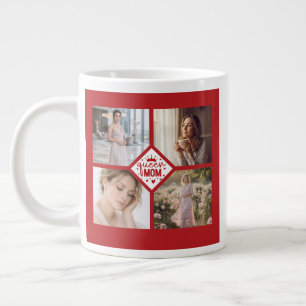 Custom Queen Mum Photo Collage Keepsake Large Coffee Mug