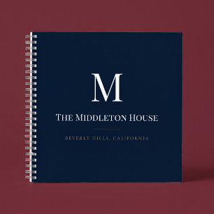 Custom Quiet Luxury Estate Monogram Family Name Notebook