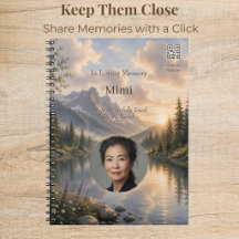 Custom Quiet Waters Memorial Journal with QR Code