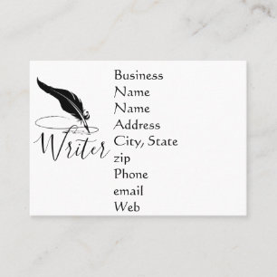 Custom quill pen business card