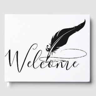Custom quill pen  guest book