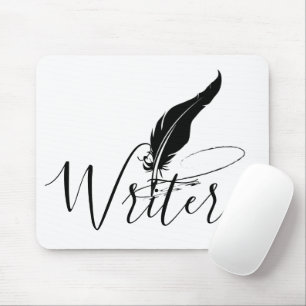 Custom quill pen mouse pad