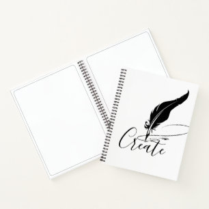 Custom quill pen  notebook