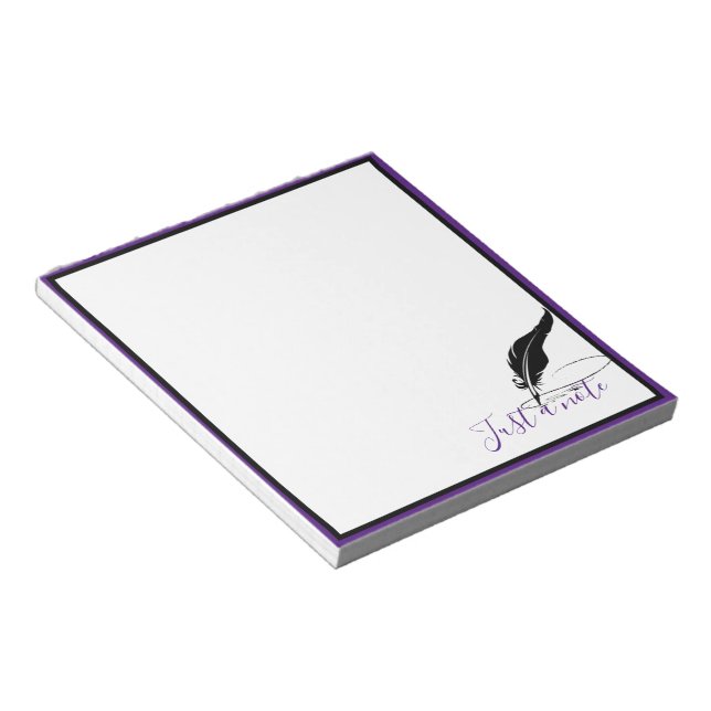 Custom quill pen  notepad (Angled)