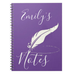 Custom quill pen  personalised notebook
