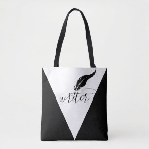 Custom quill pen tote bag