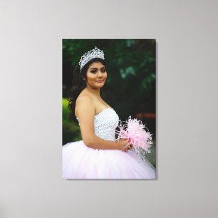 Custom Quinceañera Photo Canvas Print