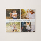 Custom Quote 4 Photos Gallery Personalised Puzzle